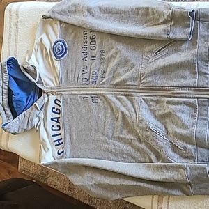 Chicago Cubs Red Jacket full  zip hoodie Cooperstown collection. Sz. M. (#576)